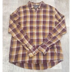 Horny Toad Mens Plaid Shirt M Medium Organic Cotton Long Sleeve Button Front